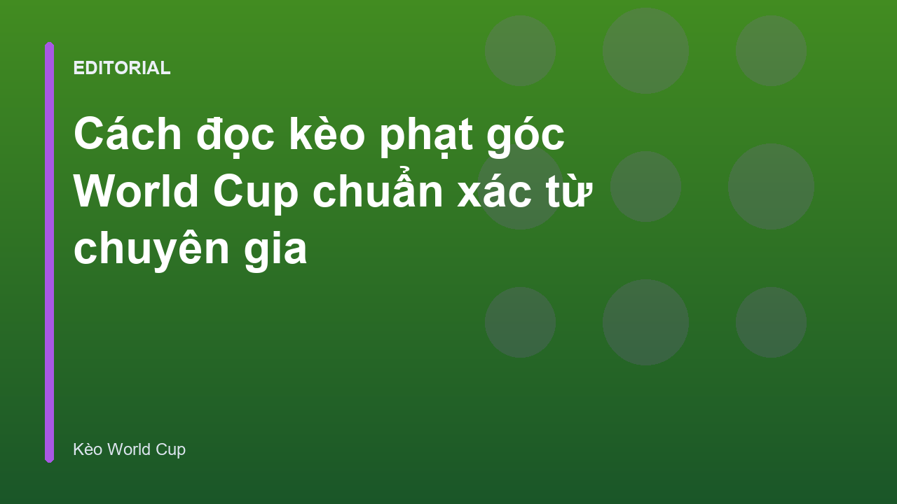 Cầu thủ thực hiện quả phạt góc trong trận đấu World Cup